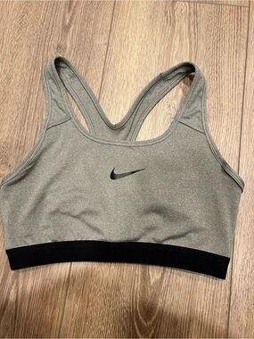 Nike Grey Racerback Sports Bra with Black Band
